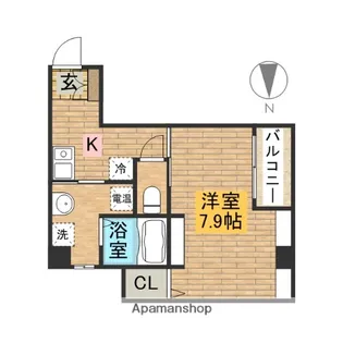 エヌエムトラントアン【2FB号室】の間取り