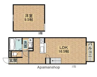メゾネットSAKURA【203号室】の間取り
