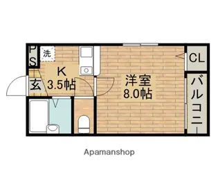 リバティ堺6号館【503号室】の間取り