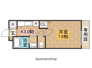 1Kの間取り画像