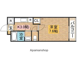 カーサ ディ パエーゼ【205号室】の間取り