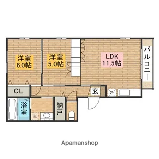コンフォール堺北【3階】の間取り