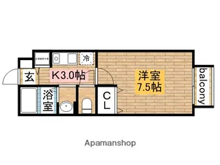パセオ三国ヶ丘【209号室】の間取り