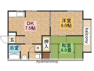 クレールしののめ【102号室】の間取り