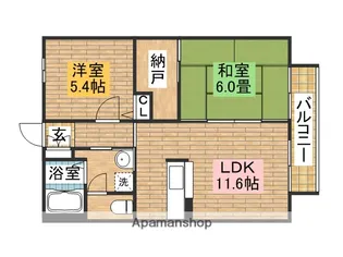 シャトレ・グランメール【1階】の間取り
