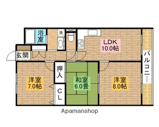 3LDKの間取り画像