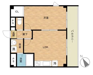 アンプルールフェール ルミエール富木【2階】の間取り