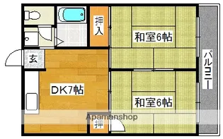 コーポ西取石【3階】の間取り