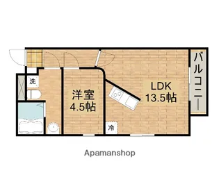 1LDKの間取り画像