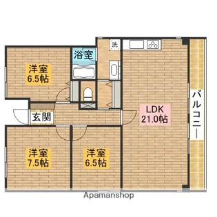 メイプルコート諏訪ノ森【3階】の間取り