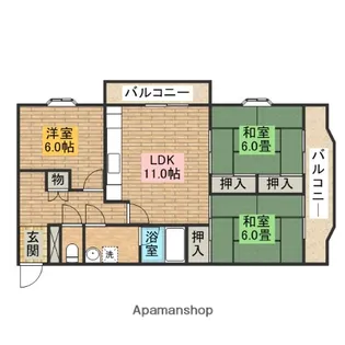 グリーンハイム諏訪の森【3階】の間取り