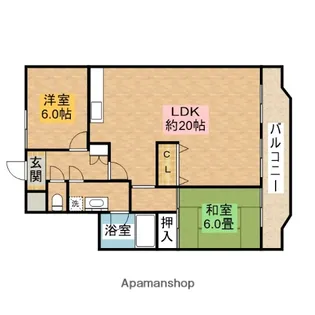 グリーンハイム諏訪ノ森【3階】の間取り