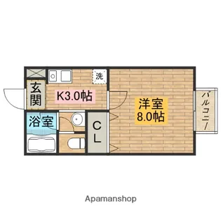 ボヌール鳳Ⅱ【2階】の間取り