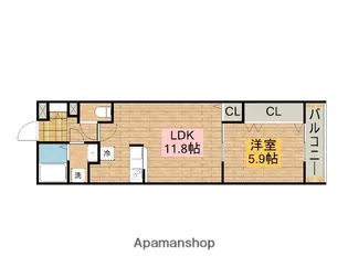 アーバンフォレスト高石【2階】の間取り