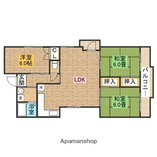 ヴィラ・エイトサイト【4階】の間取り