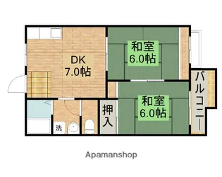 ニューハイツヒノオ【1階】の間取り