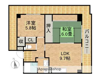 ベル・ドムール羽衣【2階】の間取り