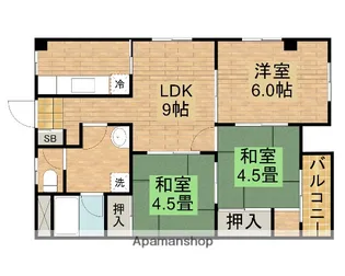 ラポール浜寺【3階】の間取り