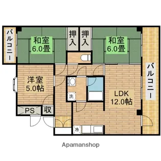 やかた南浜寺Ⅱ【2階】の間取り