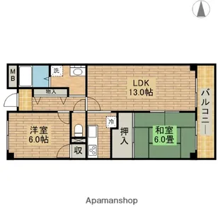 グレース羽衣【3階】の間取り