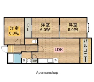 浜寺パークハイツ【2階】の間取り