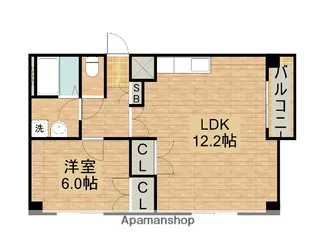 シャトレー羽衣【3階】の間取り