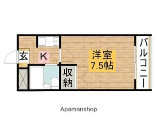 1Kの間取り画像