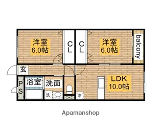 ETONEハイツ【1階】の間取り