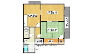 バンガードコート浜寺【1階】の間取り