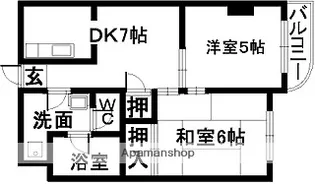 ラポール浜寺【3階】の間取り