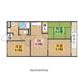 セラヴィ津久野【4階】の間取り