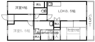 プローブ羽衣【3階】の間取り