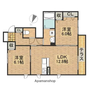 ソラーナ深井A棟【1階】の間取り