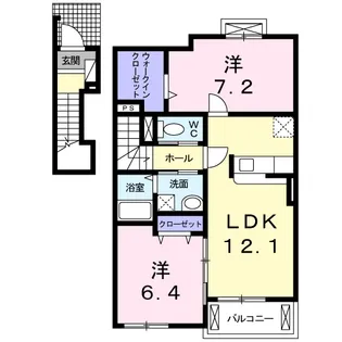ソレイユ・イーストC棟【2階】の間取り