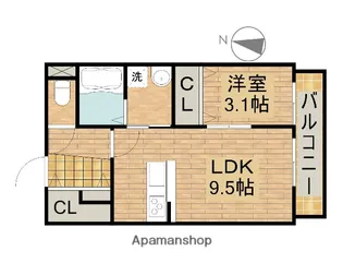 カーサ ビアンカ【2階】の間取り