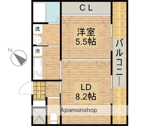 ルミエール・ディズュイット【1階】の間取り