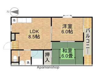 サウスパーク浜寺【2階】の間取り