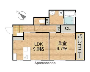 オリーブ【101号室】の間取り