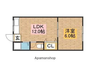 エターナル津久野【3階】の間取り