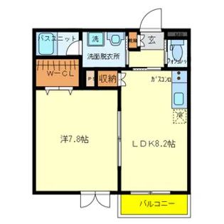 大阪府堺市西区菱木3丁【アパート】の間取り