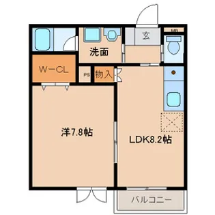 森のハイツ【1階】の間取り