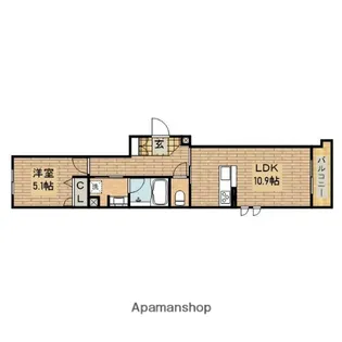 ローズガーデン鳳【2階】の間取り
