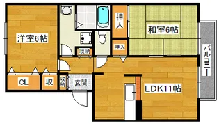 フレンドコーポ B棟【1階】の間取り