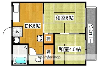 市森ハイツ C棟【2階】の間取り