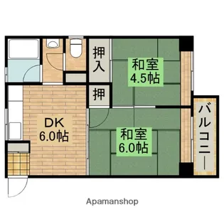 山埜マンション【1階】の間取り