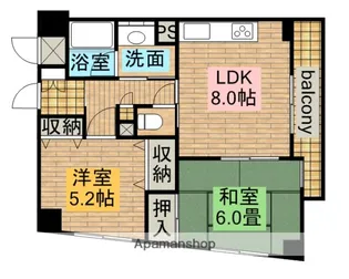 レジーナ鳳【1階】の間取り