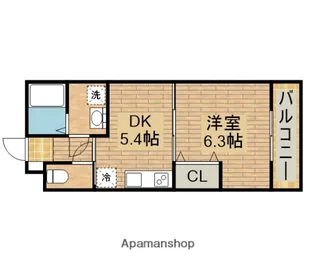 エスファーレ浜寺【3階】の間取り