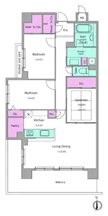 大阪府堺市西区鳳西町1丁【マンション】の間取り