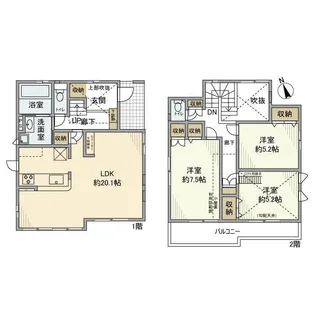 大阪府堺市南区槇塚台3丁【一戸建】の間取り
