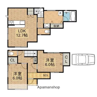 大阪府高石市取石6丁目【一戸建】の間取り